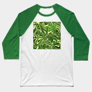 Emerald Green Marble Pattern Baseball T-Shirt